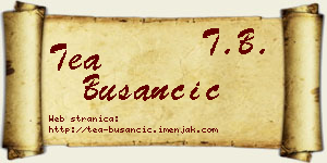 Tea Busančić vizit kartica